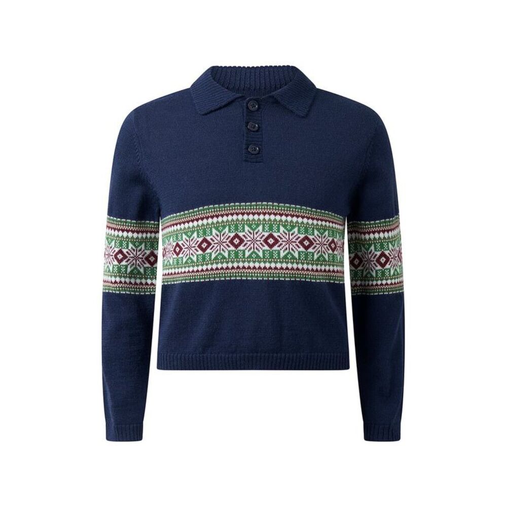 Rachel Riley Girls  Fairisle Collar Sweater